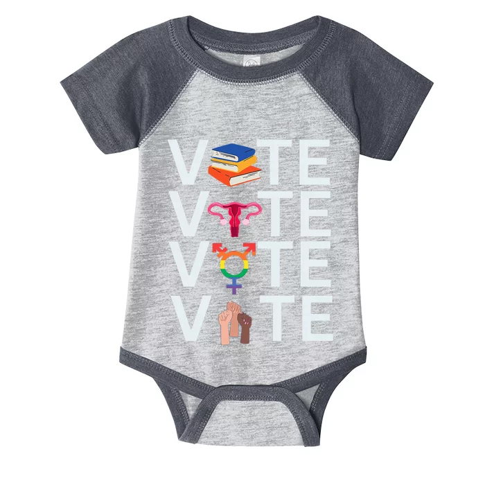 Vote 2024 Presidential Election Human Rights & Lgbtq Infant Baby Jersey Bodysuit