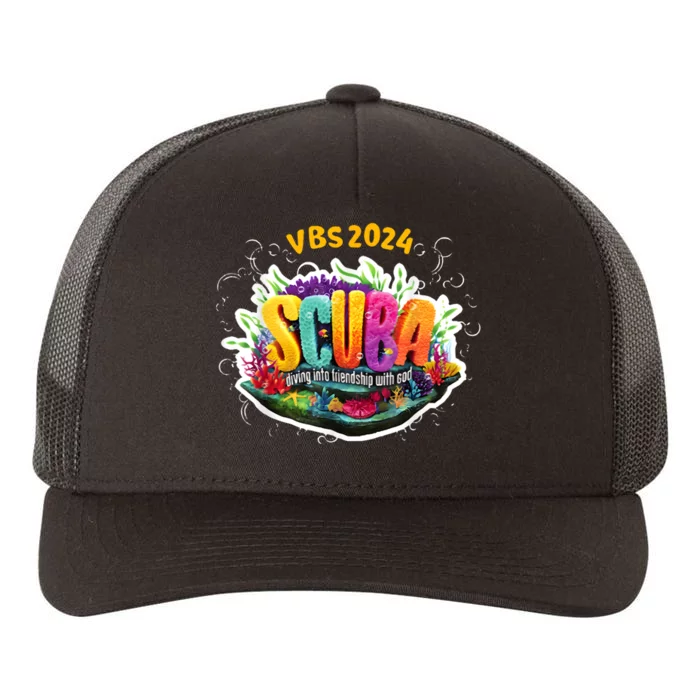 Vbs 2024 Scuba Diving Into Friendship With God Yupoong Adult 5-Panel Trucker Hat