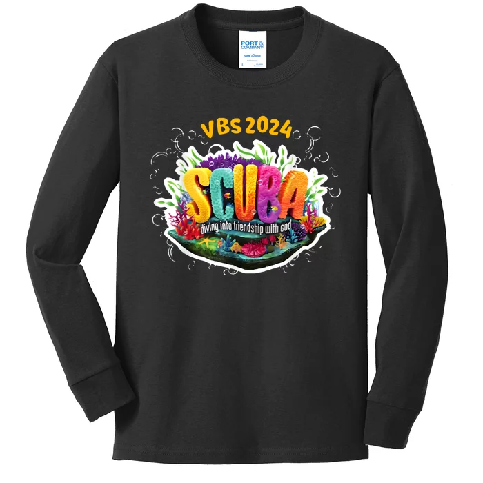 Vbs 2024 Scuba Diving Into Friendship With God Kids Long Sleeve Shirt