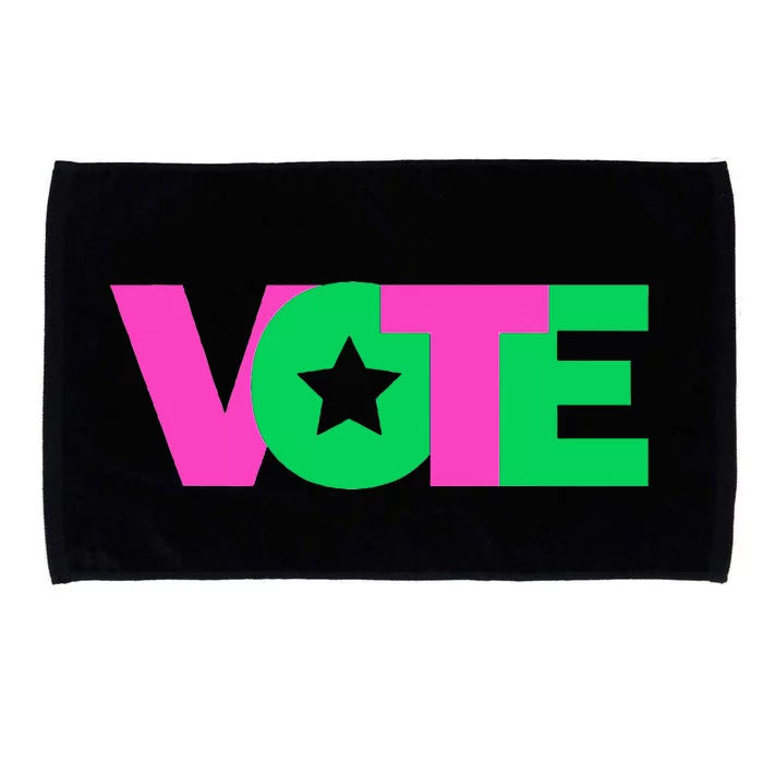 Vote 2024 Sorority Sorors And Green Paraphernalia Vote Microfiber Hand Towel