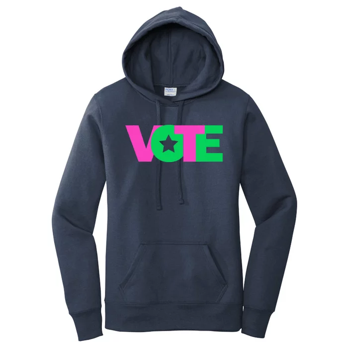 Vote 2024 Sorority Sorors And Green Paraphernalia Vote Women's Pullover Hoodie