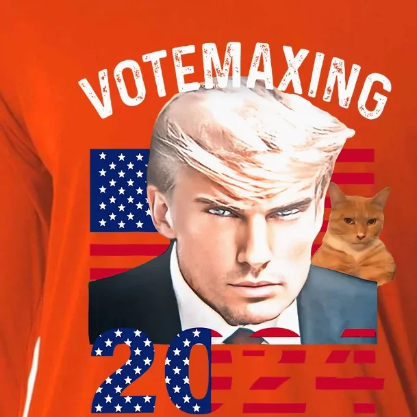 Votemaxing 2024 Trump Mewing Looksmaxxing Cooling Performance Long Sleeve Crew