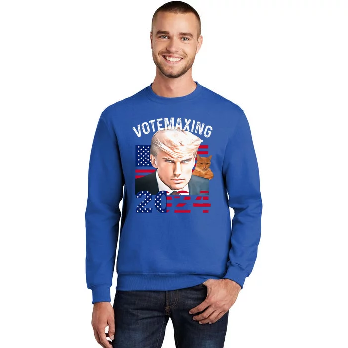 Votemaxing 2024 Trump Mewing Looksmaxxing Sweatshirt