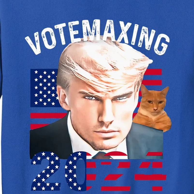 Votemaxing 2024 Trump Mewing Looksmaxxing Sweatshirt