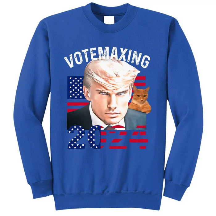 Votemaxing 2024 Trump Mewing Looksmaxxing Sweatshirt