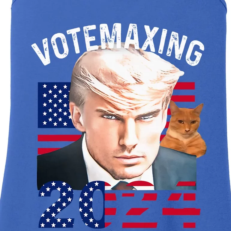 Votemaxing 2024 Trump Mewing Looksmaxxing Ladies Essential Tank