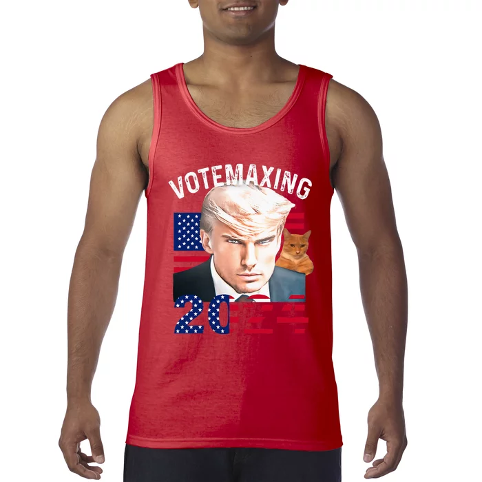 Votemaxing 2024 Trump Mewing Looksmaxxing Tank Top