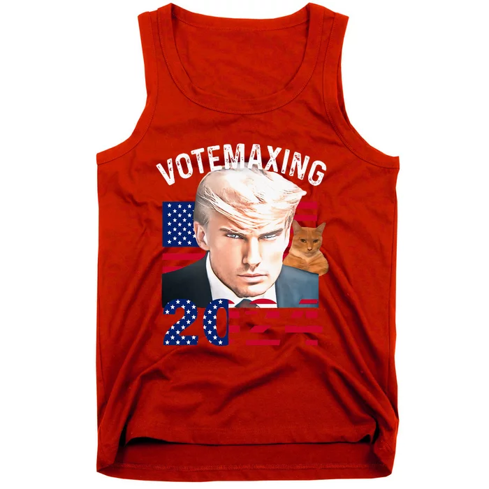 Votemaxing 2024 Trump Mewing Looksmaxxing Tank Top