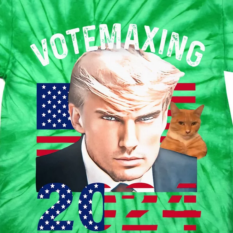 Votemaxing 2024 Trump Mewing Looksmaxxing Tie-Dye T-Shirt