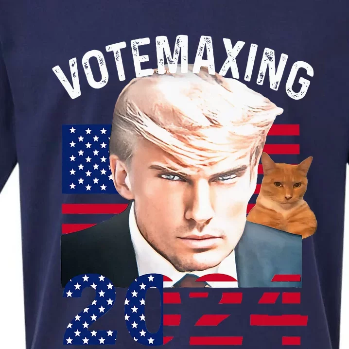 Votemaxing 2024 Trump Mewing Looksmaxxing Sueded Cloud Jersey T-Shirt