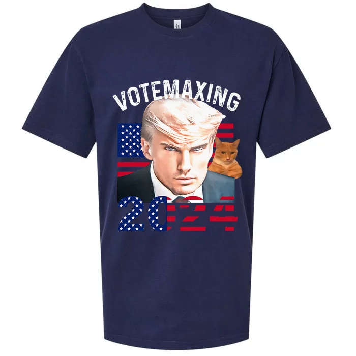 Votemaxing 2024 Trump Mewing Looksmaxxing Sueded Cloud Jersey T-Shirt