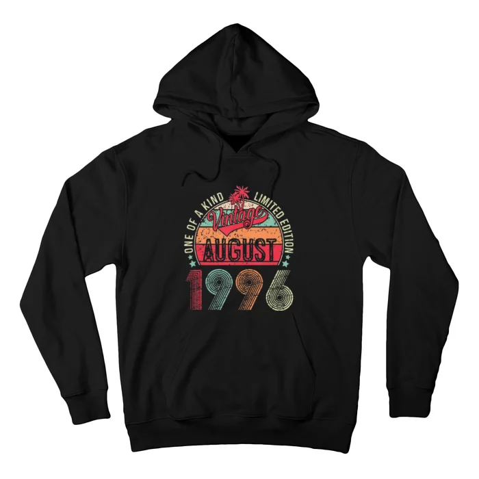 Vintage 27 Years Old August 1996 27th Birthday Hoodie