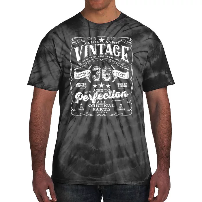 Vintage 36th Birthday Perfection Original Part 1987 Tie-Dye T-Shirt