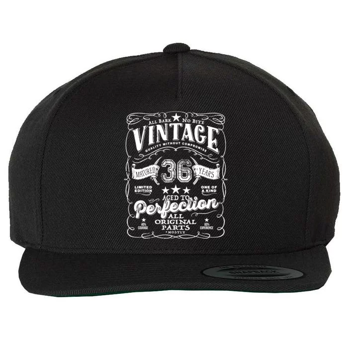 Vintage 36th Birthday Perfection Original Part 1987 Wool Snapback Cap