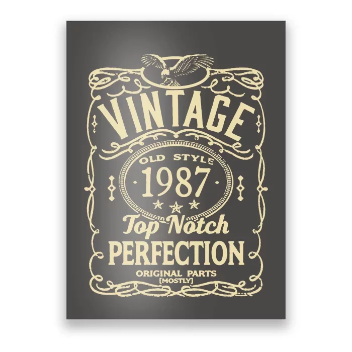 Vintage 36th Birthday top notch 1987 Poster