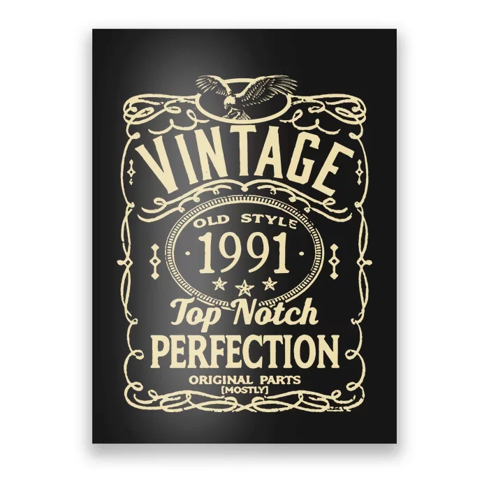 Vintage 32nd Birthday top notch 1991 Poster