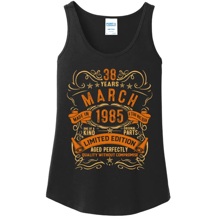 Vintage 38th Birthday March 1985 Birthday Ladies Essential Tank