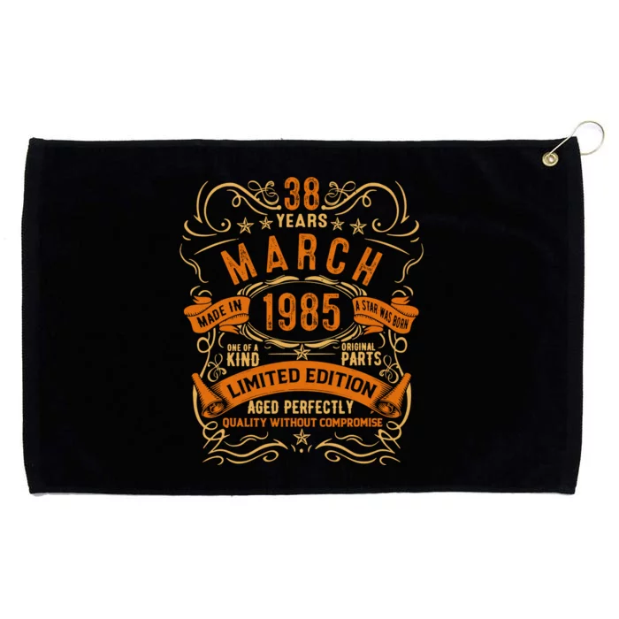 Vintage 38th Birthday March 1985 Birthday Grommeted Golf Towel