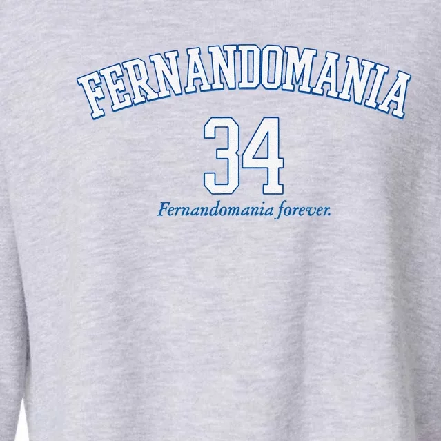 Valenzuela 34 Los Angeles Fernandomania Legend Cropped Pullover Crew