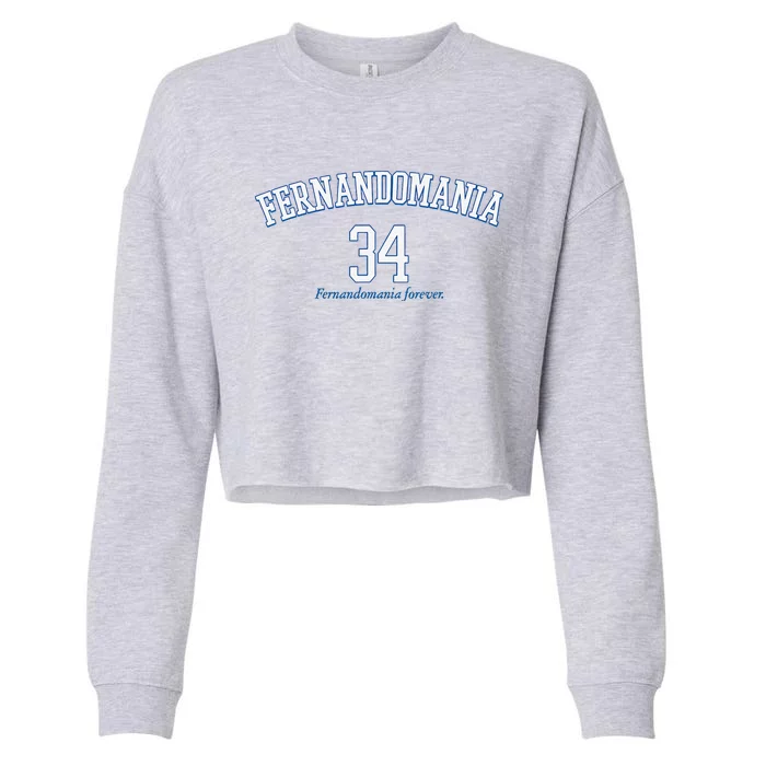 Valenzuela 34 Los Angeles Fernandomania Legend Cropped Pullover Crew