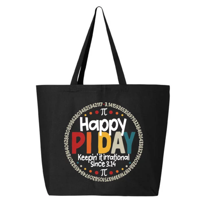 Vintage 3.14 Pi Digits Happy Pi Day 25L Jumbo Tote