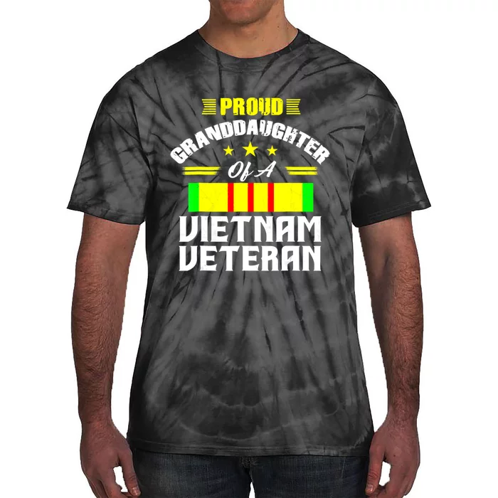 Veteran 365 Proud Granddaughter Of A Vietnam Veteran Tie-Dye T-Shirt