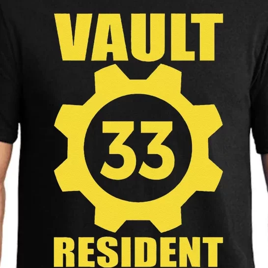 Vault 33 Resident Funny Yellow Blue Pajama Set