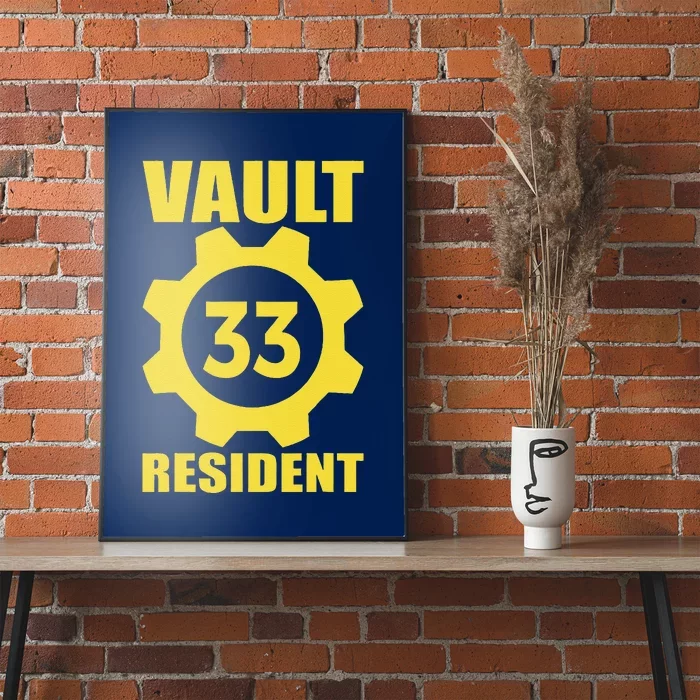 Vault 33 Resident Funny Yellow Blue Poster