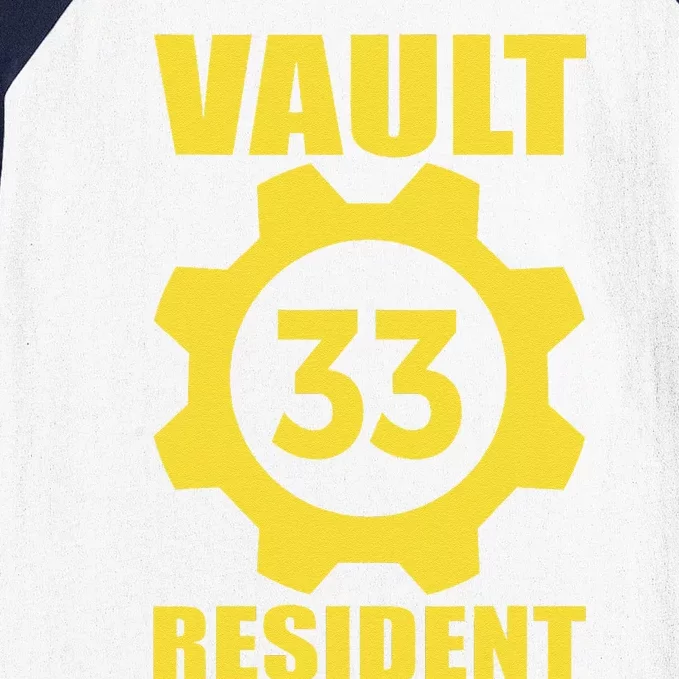 Vault 33 Resident Funny Yellow Blue Baseball Sleeve Shirt