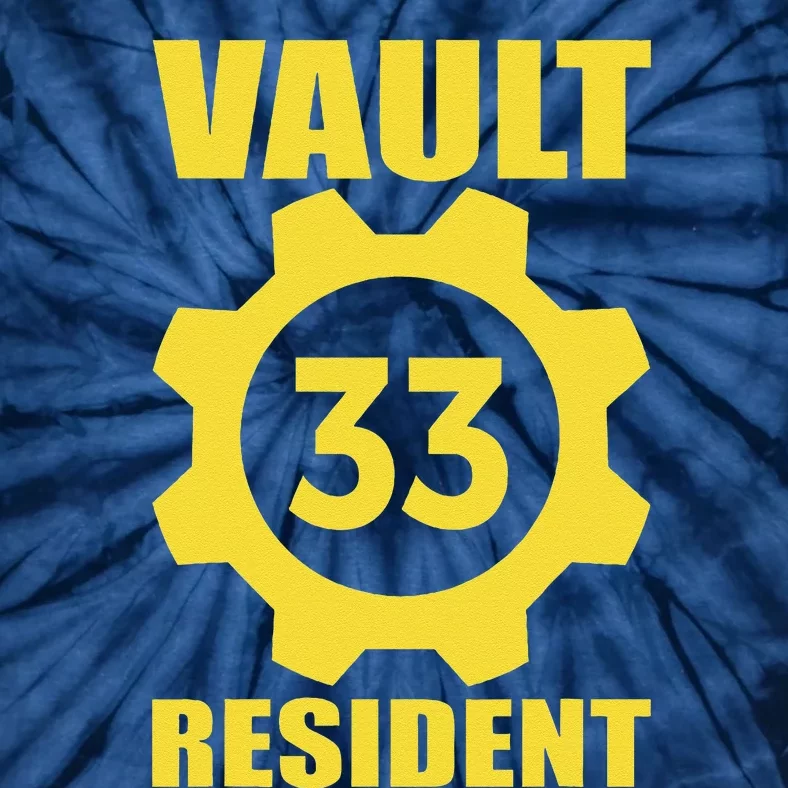 Vault 33 Resident Funny Yellow Blue Tie-Dye T-Shirt