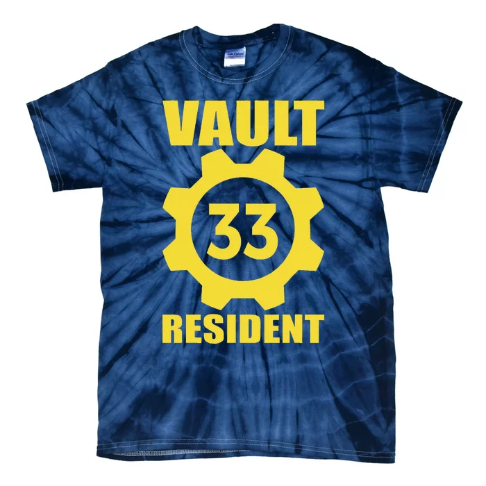 Vault 33 Resident Funny Yellow Blue Tie-Dye T-Shirt