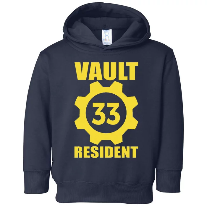 Vault 33 Resident Funny Yellow Blue Toddler Hoodie