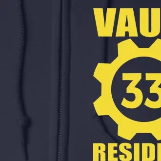 Vault 33 Resident Funny Yellow Blue Full Zip Hoodie