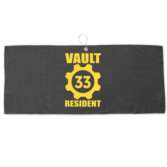 Vault 33 Resident Funny Yellow Blue Large Microfiber Waffle Golf Towel