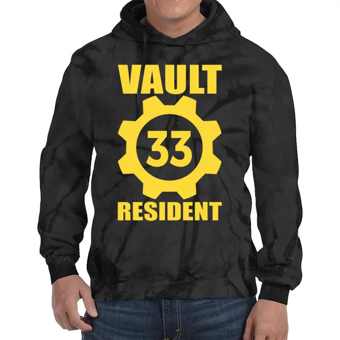 Vault 33 Resident Funny Yellow Blue Tie Dye Hoodie