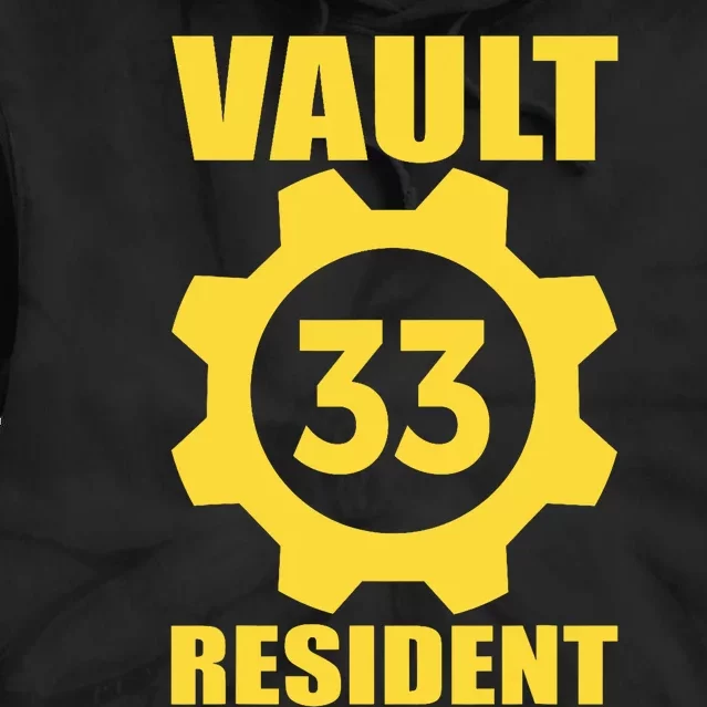 Vault 33 Resident Funny Yellow Blue Tie Dye Hoodie