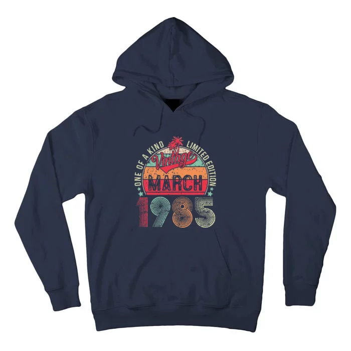 Vintage 38 Year Old March 1985 Limited Edition 38th Birthday Tall Hoodie