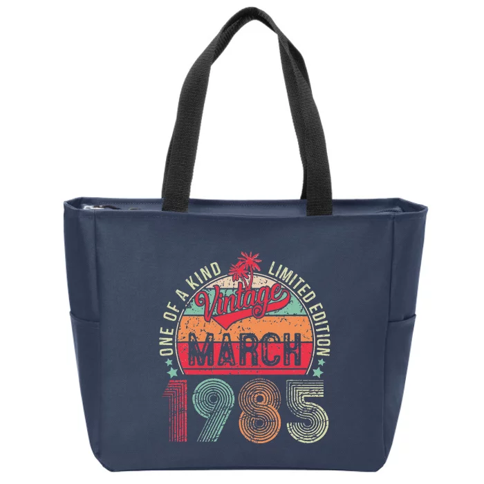 Vintage 38 Year Old March 1985 Limited Edition 38th Birthday Zip Tote Bag