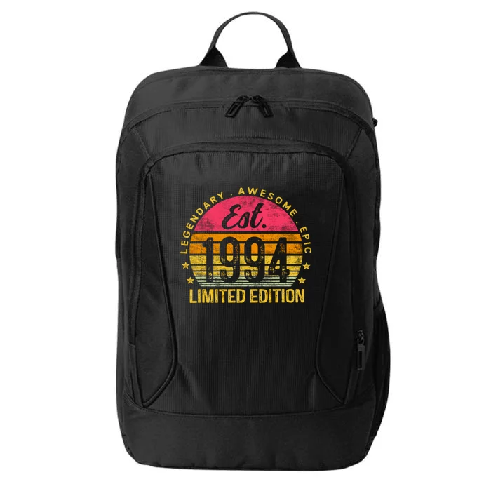 Vintage 30 Year Old Est 1994 Limited Edition 30th Birthday City Backpack