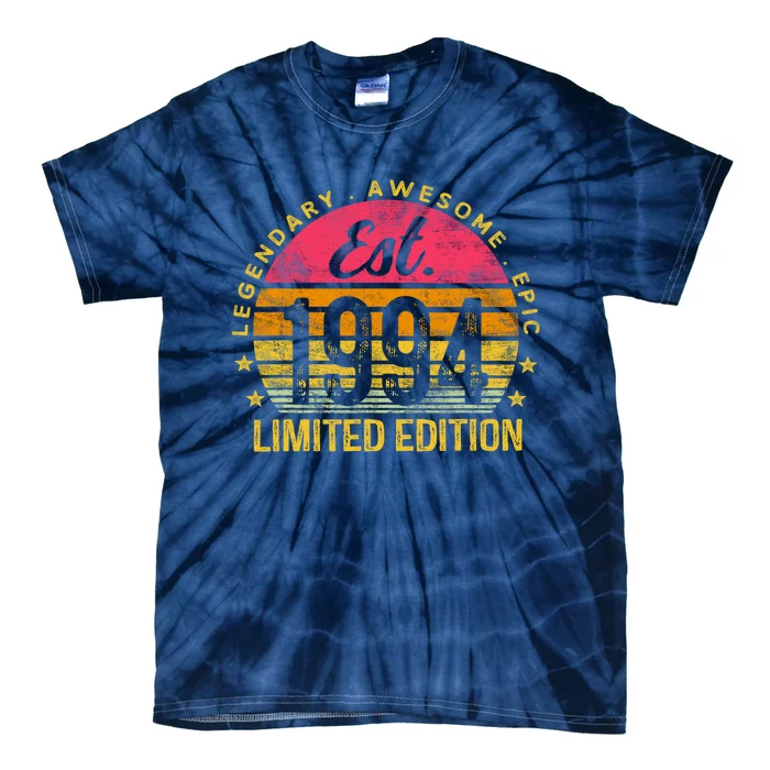 Vintage 30 Year Old Est 1994 Limited Edition 30th Birthday Tie-Dye T-Shirt