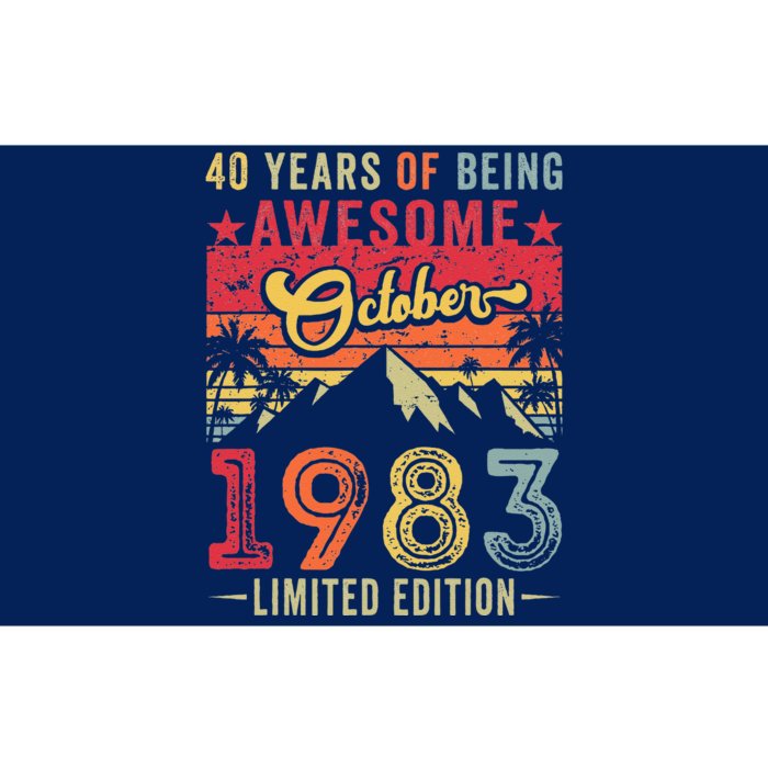 Vintage 40th 40 Years Old October 1983 Limited Edition Bumper Sticker