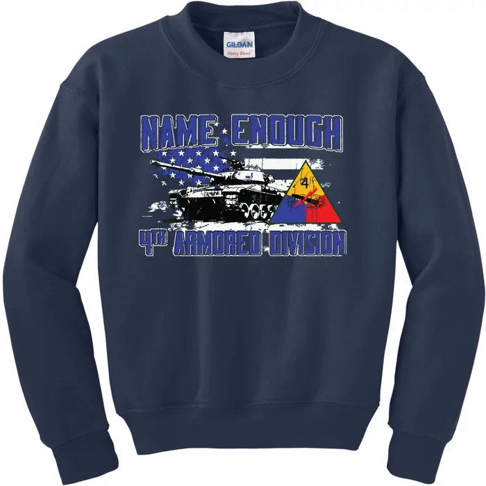 Veteran 4th Armored Division Breakthrough Vintage Gift Kids Sweatshirt