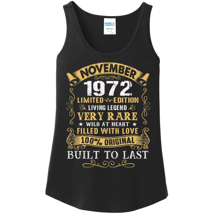 Vintage 48Th Birthday November 1972 Gift 48 Years Old Ladies Essential Tank