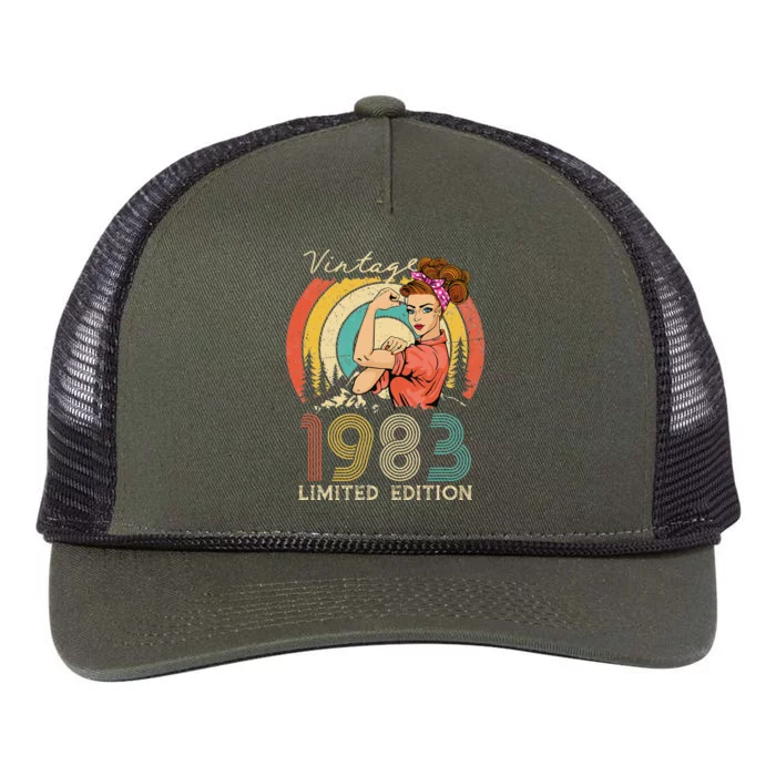 Vintage 40th Birthday Gift Ideas For Women, Best Of 1983 Retro Rope Trucker Hat Cap