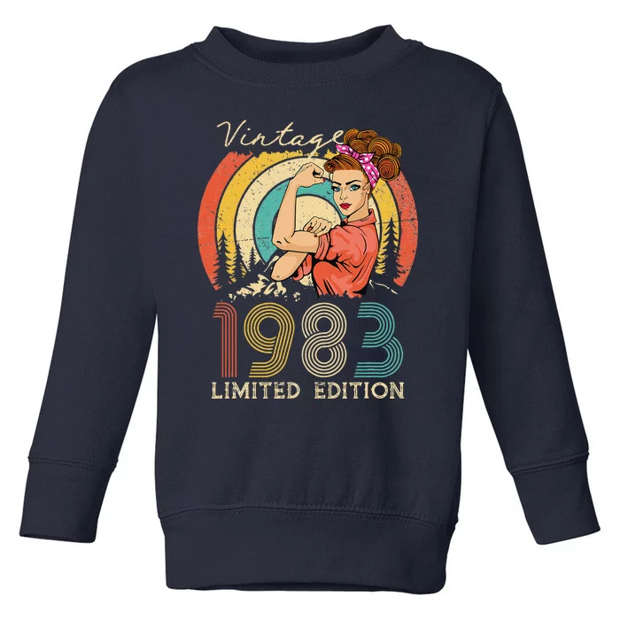 Vintage 40th Birthday Gift Ideas For Women, Best Of 1983 Toddler Sweatshirt