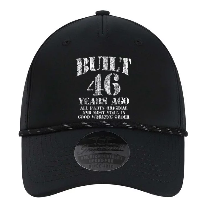 Vintage 46 B-Day Built 1977 Years Ago Funny 46th Birthday Performance The Dyno Cap