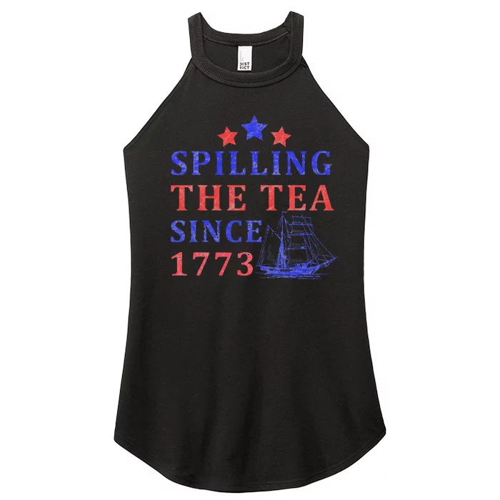 Vintage 4Th July Spilling the Tea Since 1773 Fourth of July Women’s Perfect Tri Rocker Tank