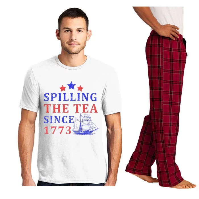 Vintage 4Th July Spilling the Tea Since 1773 Fourth of July Pajama Set