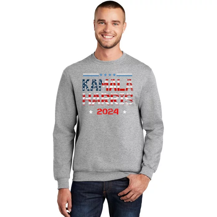 Vote 47 Kamala Harris 2024 President Funny America Flag Tall Sweatshirt