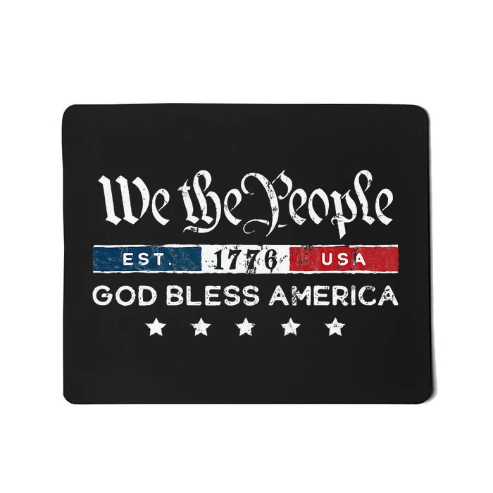 Vintage 4th Of July We The People Usa God Mousepad